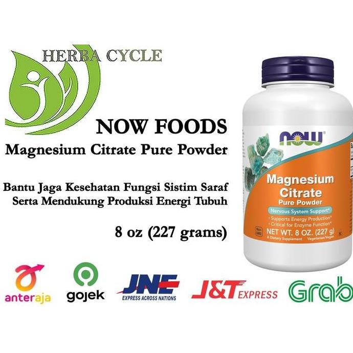 Now Foods Magnesium Citrate Pure Powder 227 grams Now Magnesium Citrate