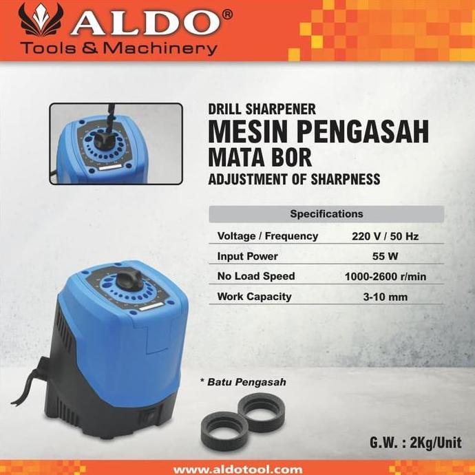 Mesin pengasah mata bor merk ALDO