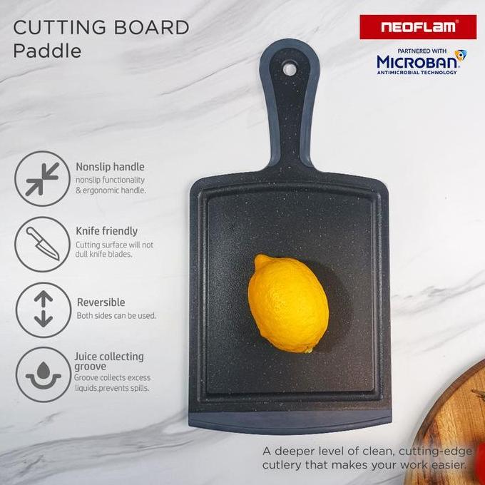 Gratis Ongkir NEOFLAM Cutting Board Talenan Anti Bakteri Non-Slip Handle Dishwasher Safe
