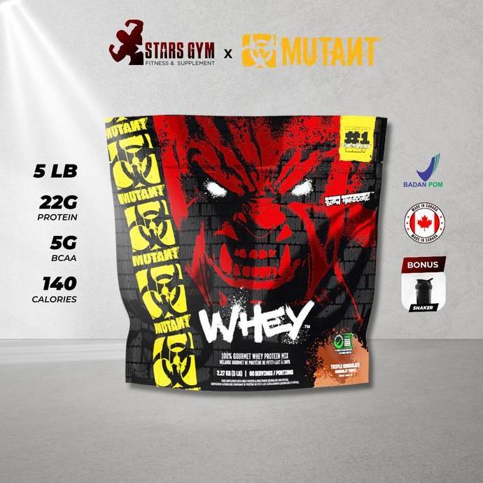 Mutant Whey Protein 5 lbs 2,27 Kg ORI BPOM AOM