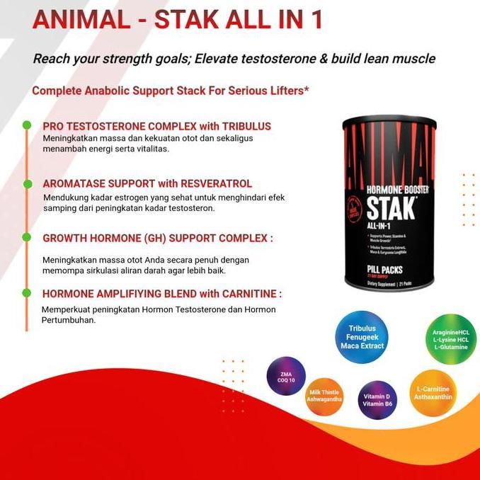 Universal - Animal Stak 21 Pack Tribulus Cutting Testosterone Support