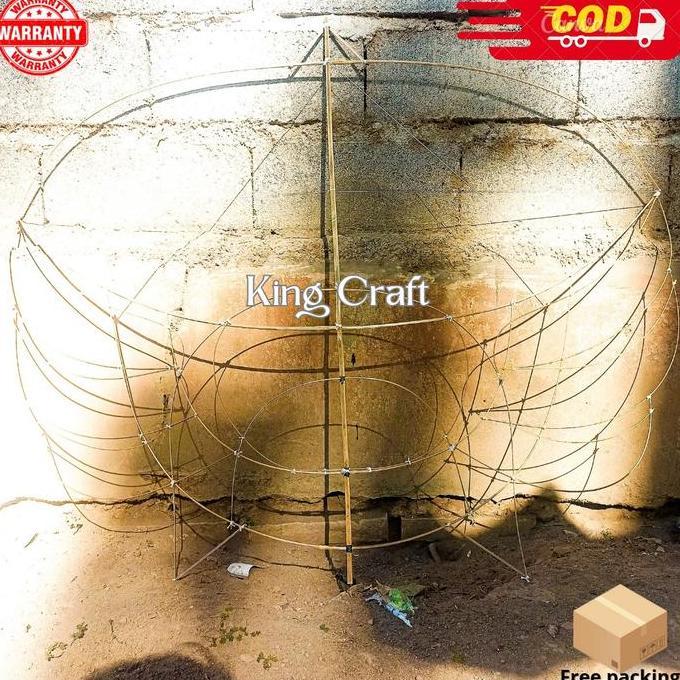 (Best) Kerangka Layangan Gapangan Ram Raman Empet 80Cm Bonus Sendaren