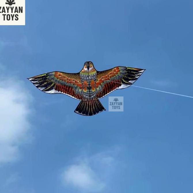 (Best) Layangan Bentuk Burung Elang - Layang 1 Pc Motif Olahraga Outdoor 1.1m Dengan Tali 30m Besar 