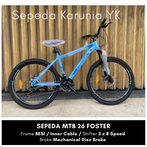 Sepeda Gunung MTB 24 Inch 26 Inch Merk Mazara Velion Foster