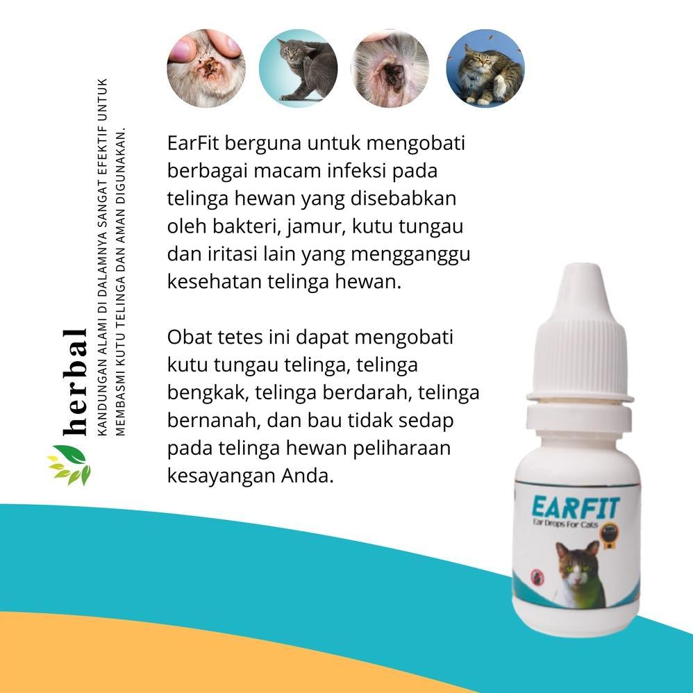 Bestseller Earfit Obat Tungau Kutu Telinga Kucing Earmites Ampuh Mengobati Conge Otitis Kuping Kucin