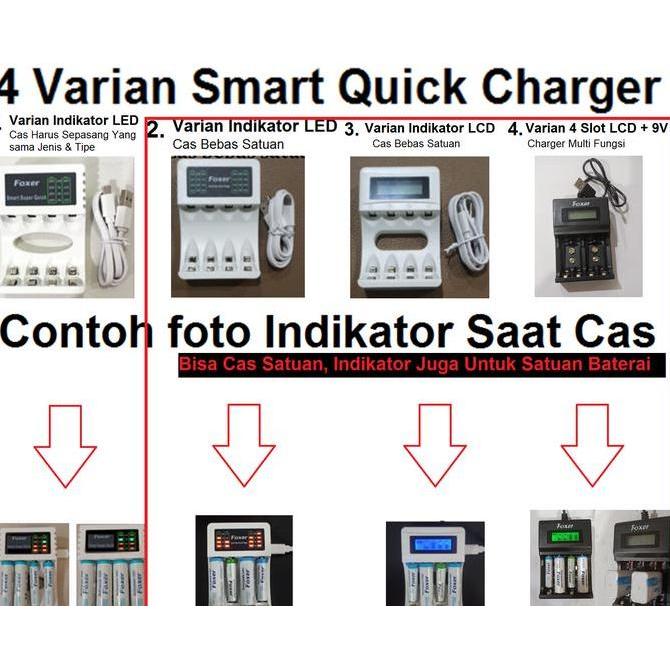 NEWW Charger Cager Cas Foxer Baterai AA A2 , AAA A3 Rechargeable