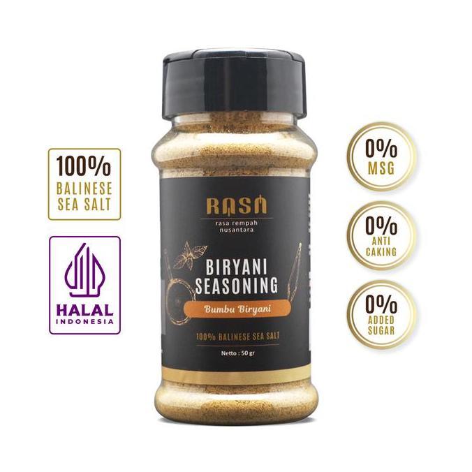 RASA - Bumbu Biryani Seasoning Kering Rendah Kalori 100% Garam Bali Murni Halal & No MSG 50gr
