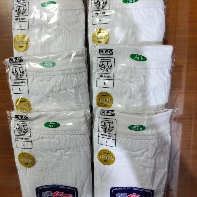 Boxy- Celana Dalam Gt Man Babat Putih 705 B Pt Rpg / Cd Gt Man Kulit Jeruk Putih / 1 Pcs