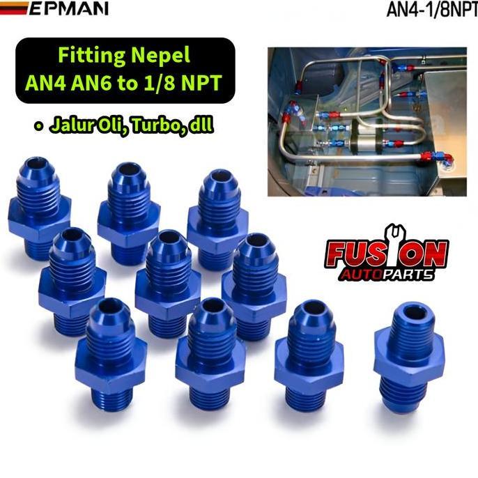 DI151 - NEPEL Fitting OIL LINE Flare AN4 AN6 KE 1/8 NPT FOR TURBO OIL LINE Universal AN4-1/8NPT AN6-
