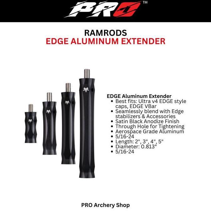 RAMRODS EDGE EXTENDER ALUMINUM / EXTENDER STABILIZER EXTENDER RAMRODS ALAT PANAHAN