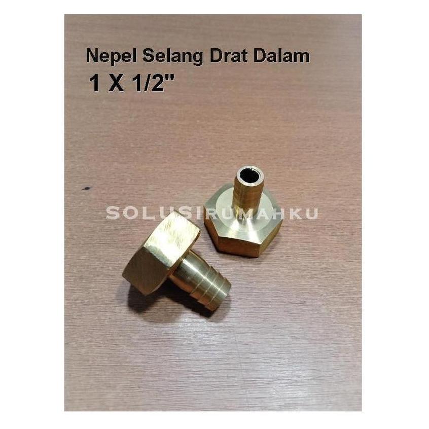 Nepel Drat Dalam Drat 1" untuk Selang 1/2" Nepple Nipel Selang Air
