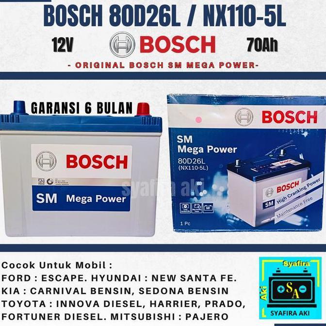 Aki mobil NX110-5L / 80D26L Bosch Aki Kering