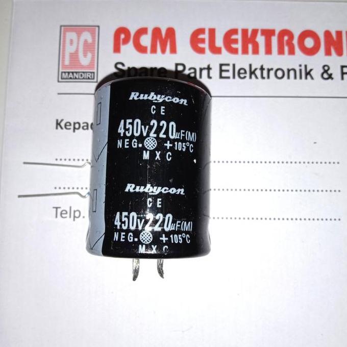 220UF 450V ELCO CAPACITOR 220 UF 450 V RUBYCON PCMED