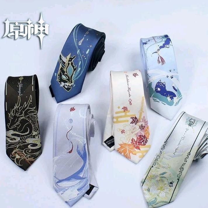 Dasi/Tie Necktie Genshin Impact Xiao Zhongli Venti Wanderer Kazuha Tartaglia