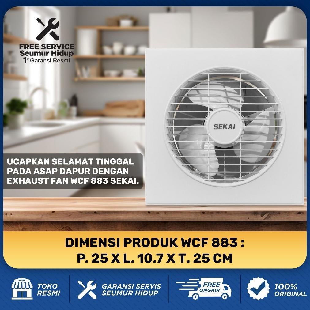 BIG PROMO SEKAI  Exhaust Fan Dinding / Kipas Angin Hexos 6 Inch / 8 inch - WCF 683 / WCF 883