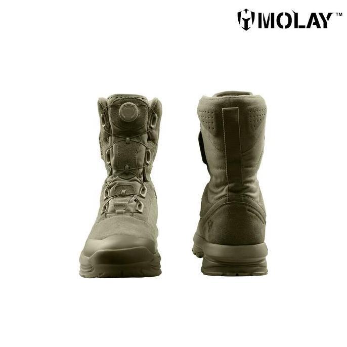 Molay Sepatu Honu Tactical Boots - Ranger Green & Pangoline Brown