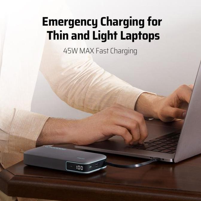 CUKTECH PB200N Powerbank 20000mAh 55W USB TYPE C PD Digital Display TURBO Super Fast Charging