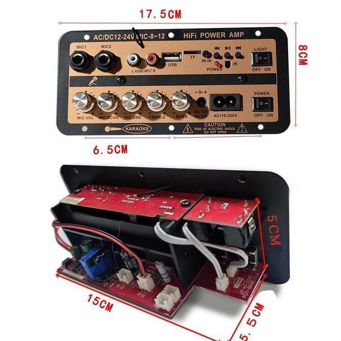 D30 PRO MAX Amplifier Board Karaoke Audio Bluetooth USB FM Radio TF Player Subwoofer AC-DC Fitur Kom