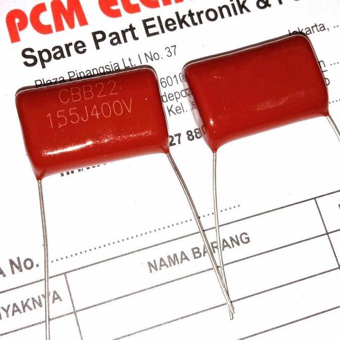 155J400V 155J 400V 155 400 1.5UF 1.5 UF MYLAR CAPACITOR PCMED