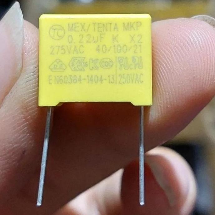 MKT 220NF 0.22UF 275VAC~ 275V~ X2 220NF 275 MKP KAPASITOR CAPACITOR PCMED