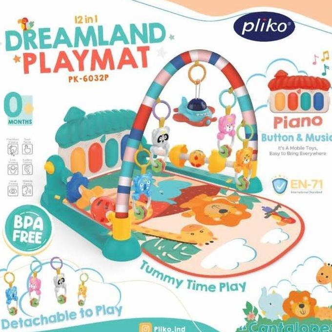 PMAT28 PLIKO 12IN1 BABY PLAYMAT DREAMLAND PLAYGYM WITH PIANO PK6032P
