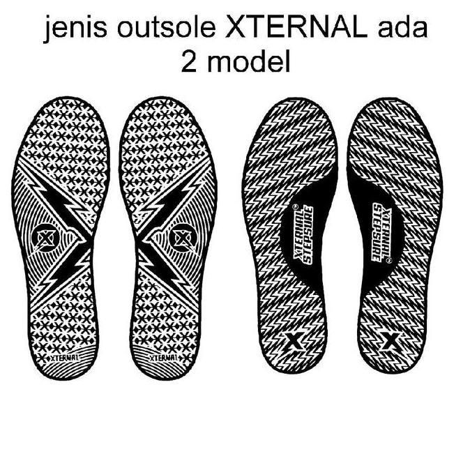 XternalStepSure Sepatu Sneakers Pria Wanita001 Mitterns Storm Low Black White canvas casual Kasual S