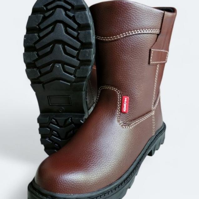 Sepatu Boot King Kickers Safety - Sepatu Boot Proyek Ujung Besi Kulit Import