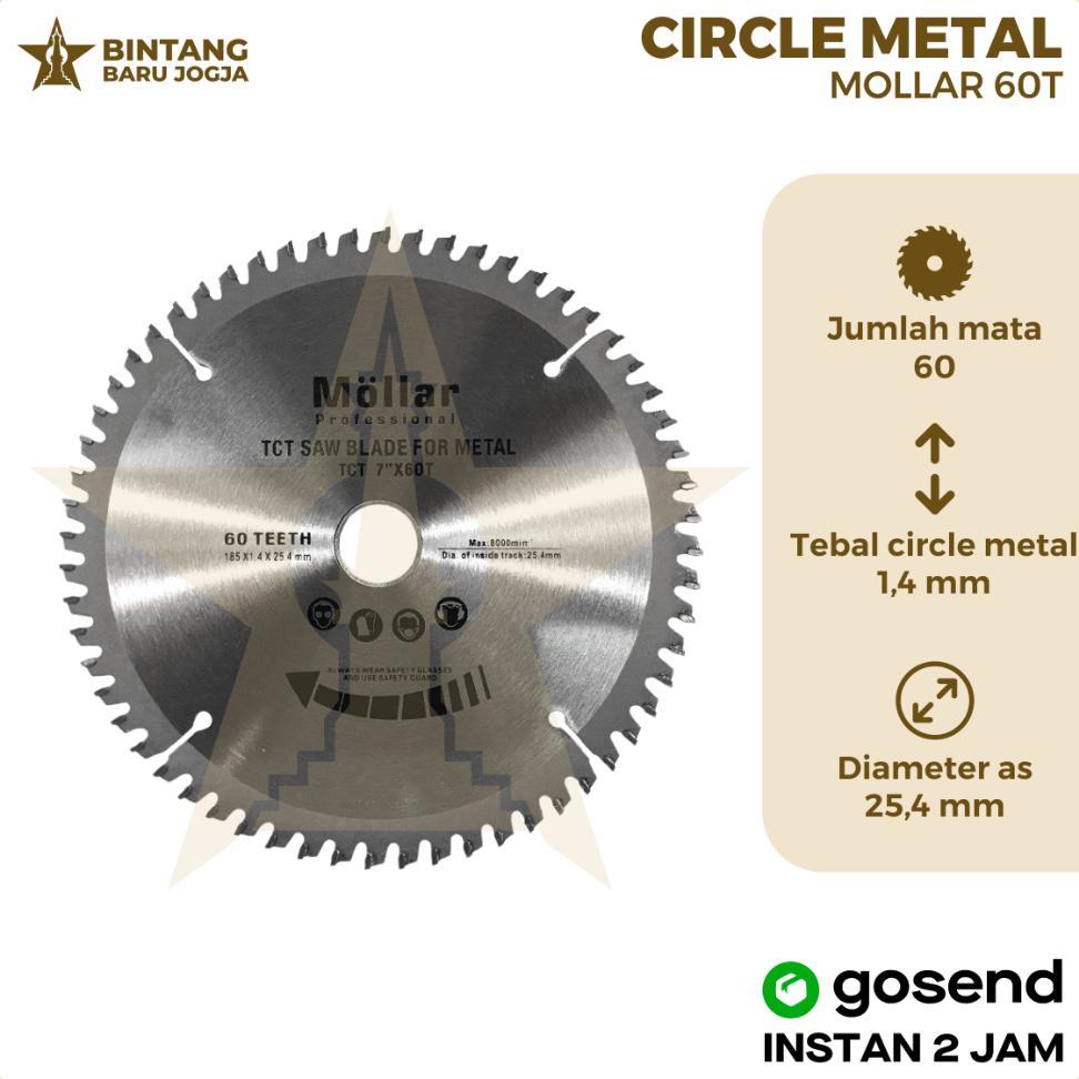 Mollar Mata Potong Besi 7 Inch X 60 T Tct - Circular Saw Blade Metal Gergaji  Mata Potong Besi 7 X 6