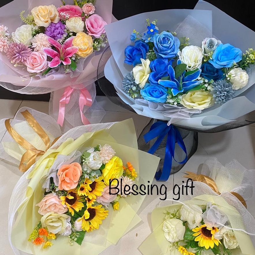 Ready-Instan | Buket Bunga Artificial Premium | Flowers Bucket | Buket Bunga Palsu | Buket Bunga Asl