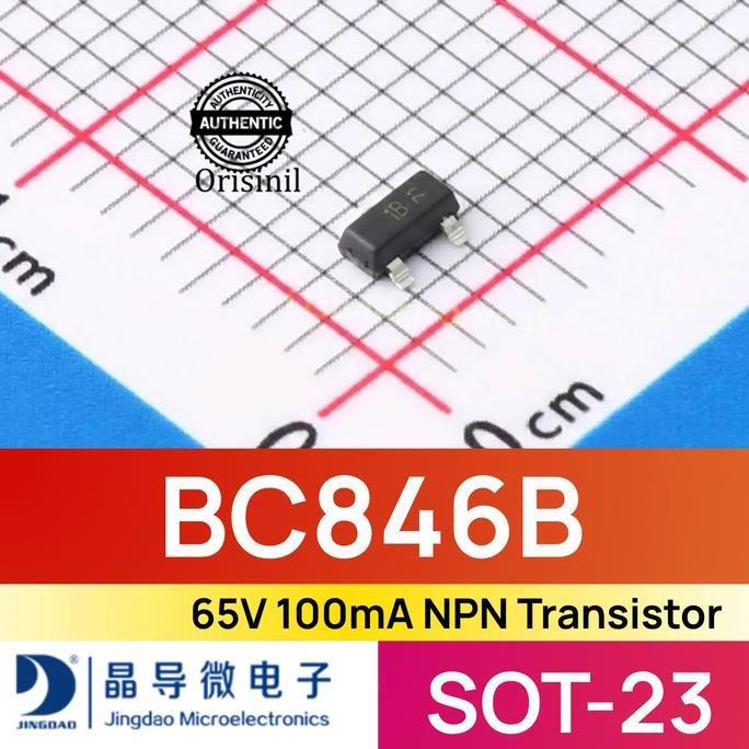MOTRONICS BC846B 65V 100MA NPN TRANSISTOR 1B SOT-23 JINGDAO