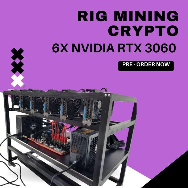 Mining Rig 6 x RTX 3060 8GB Garansi Resmi 2 Tahun