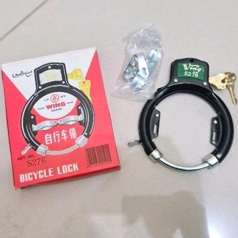 KUNCI PENGAMAN SEPEDA GEMBOK SEPEDA MERK WING UNTUK SEPEDA ONTEL ONTHEL MODEL S276