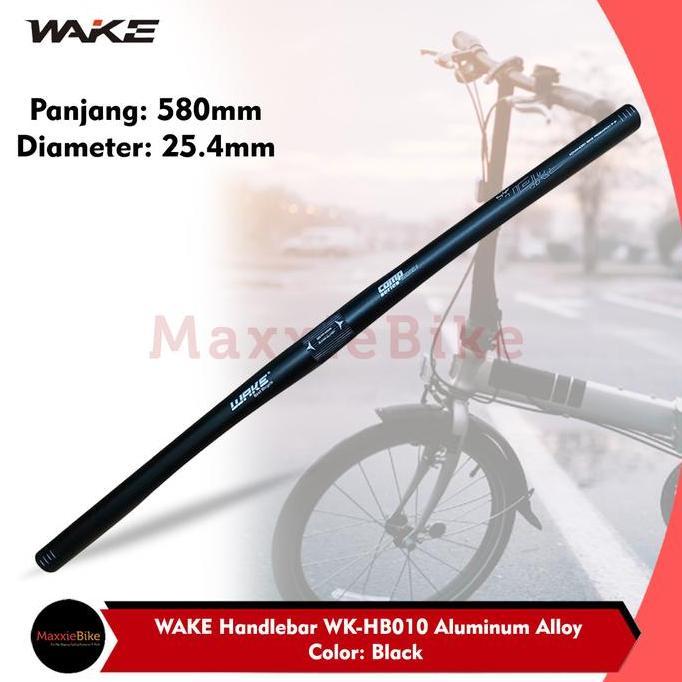 WAKE HB010 Flat Handlebar Stang Sepeda Lipat 25.4x580mm Aluminum Alloy Folding Bike Straight Handleb