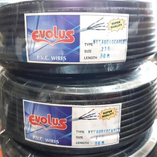 Kabel listrik serabut evolus 2x1,5 rol/kabel per rol bukan eterna