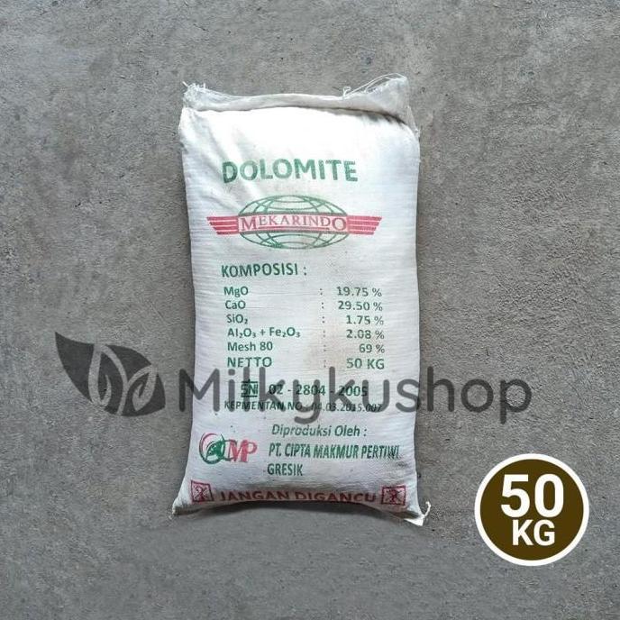 Pilihan- Pupuk Dolomite 50 Kg Kemasan Pabrik Kapur Dolomit Via Cargo
