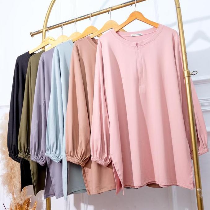 Sasha- Jv Hasanah Setelan Rayon Baju Kurung Busui Rok Dan Kulot - Nadia Set Kurung Rok Dan Kulot Jum