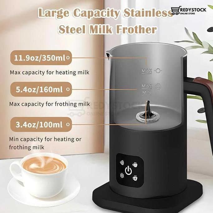 Milk Frother Steamer Susu Elektrik Otomatis Panas Dingin 350Ml Mf350