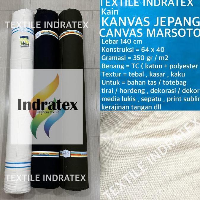 Costurar - ( Per 1 Meter ) Kain Kanvas Jepang Canvas Tebal Marsoto Lebar 140 Cm Meteran Bahan Alas K