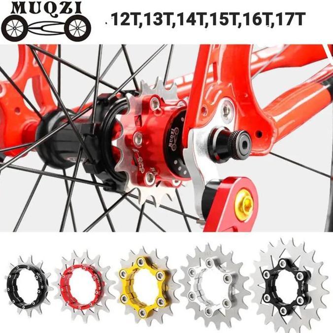 MUQZI COG SINGLE SPEED ADAPTOR GEAR SINGLE SPEED SEPEDA BMX FIXIE MTB READY