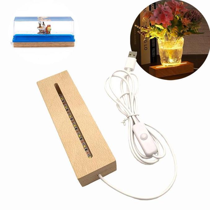 PINA OPTIVIA Stand Led Acrylic Ukuran Kecil / Standing Acrylic Led Lampu Hias Acrylic / Tatakan Lamp