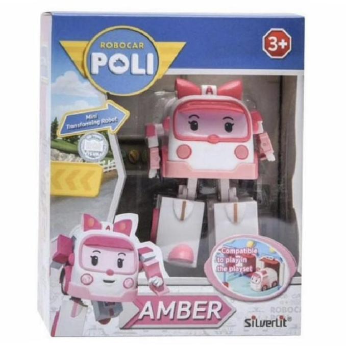 SILVERLIT ROBOCAR POLI MINI TRANSFORMING ROBOT - AMBER MDLS27