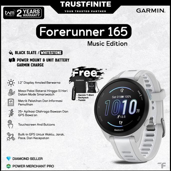 Garmin Forerunner 165 Music / Garmin FR 165 FR165 - Garansi Resmi TAM