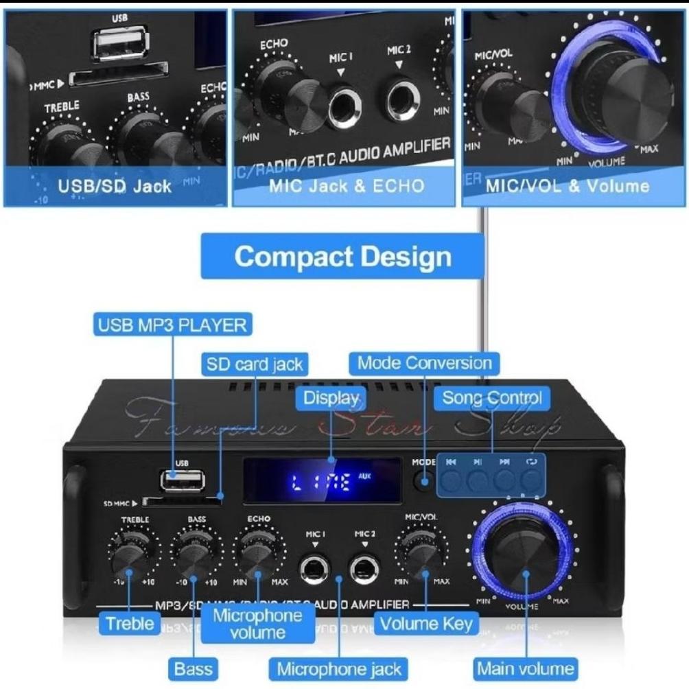 BISA COD MURAH BANGET AMPLIFIER FLECO 198B PRO 2000WATT  amplifier 2000 watt amplifier karaoke