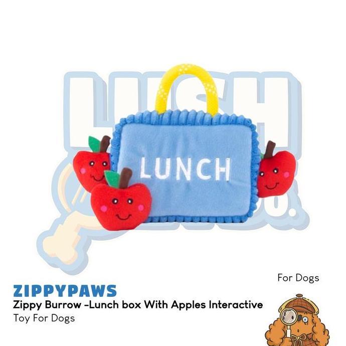 [SF] ZippyPaws Zippy Burrow -Lunch box With Apples Interactive Dog Toy