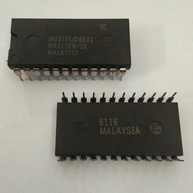 BEJ27 IC MOSTEK MK6116N-25 CMOS STATIC RAM 2K X 8 DIP-24
