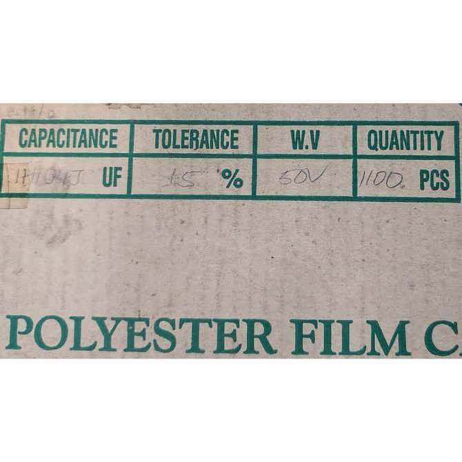 BEJ27 MYLAR POLYESTER FILM CAPACITOR 1H104J 0.1UF 50V TOLERANSI 5% - HARGA PER 5 PCS