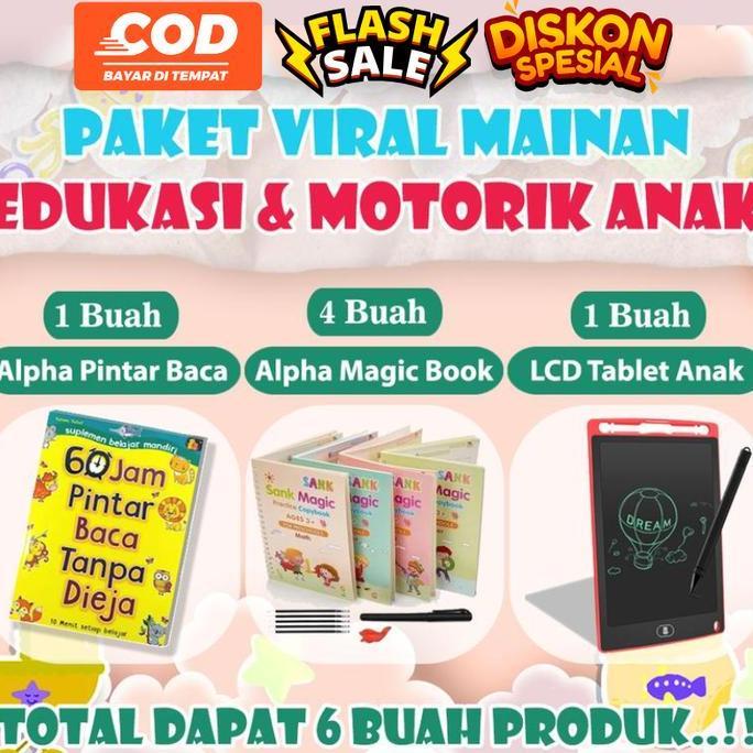 Pilihan - [Bisa Cod] Viral Paket Lengkap Buku Edukasi Anak Dan Motorik , 1 Buku 60 Jam Pintar Belaja