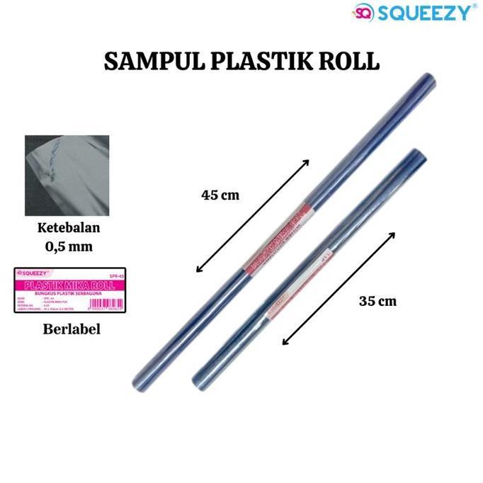 Pilihan - Sampul Plastik Roll Squeezy/ Sampul Mika Plastik Roll/ Sampul Plastik Roll
