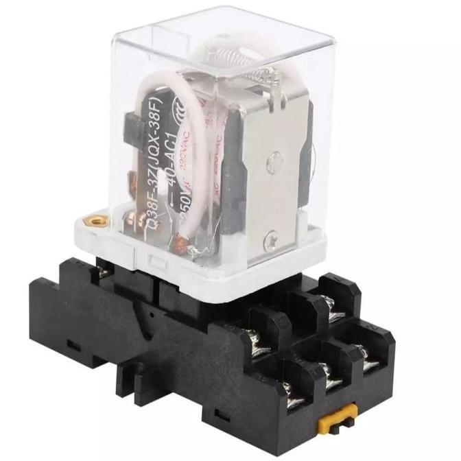 Relay 40A Jqx-38F Relay Heavy Duty 40A 12V 220V Relay 3Ch Otomatis