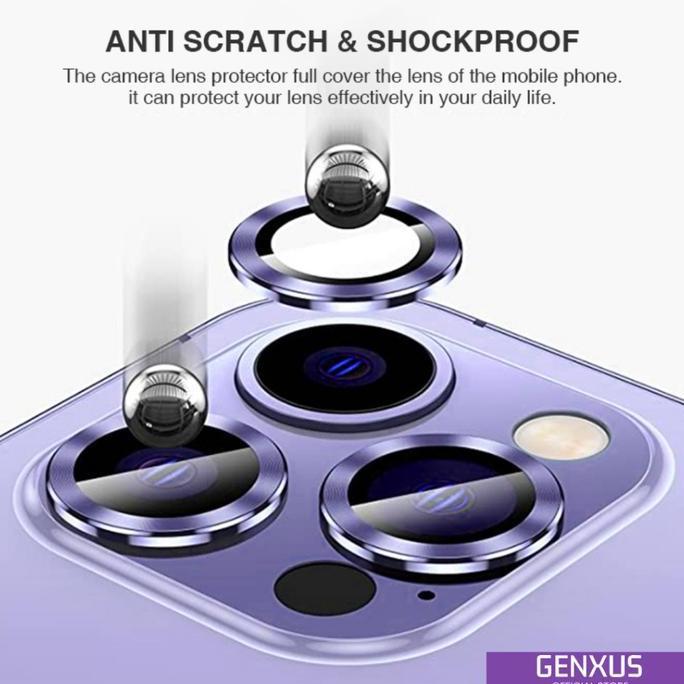 Tikacell- Genxus Lens Camera Protector Ring For Iphone 13 12 11 Pro Max 13 12 11 Mini 16 Plus 16 Pro